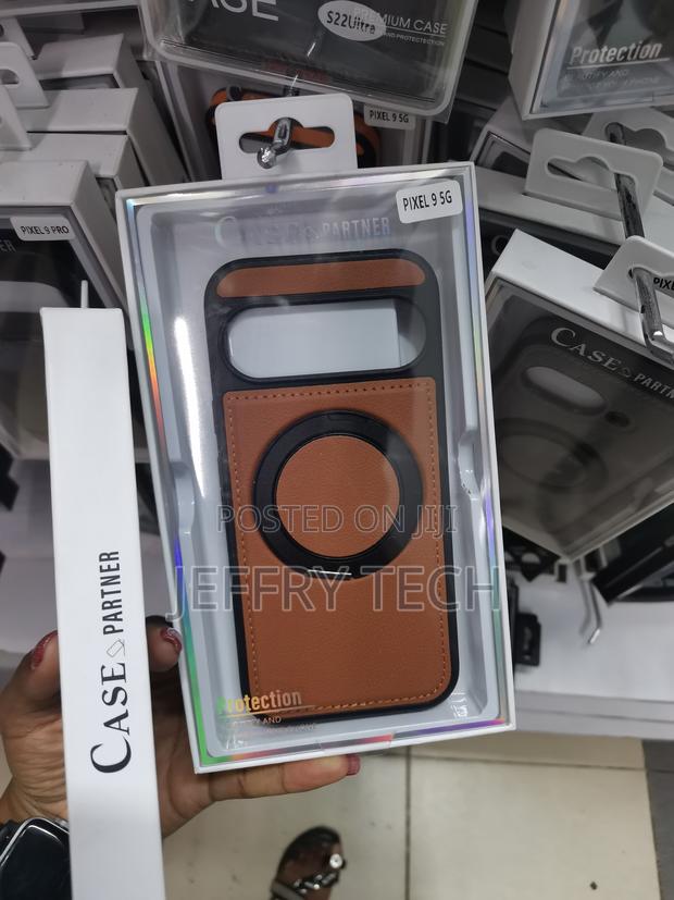 Lhnunp Google Pixel 9a Leather Back Case With Magsafe Invisible Stand - main view