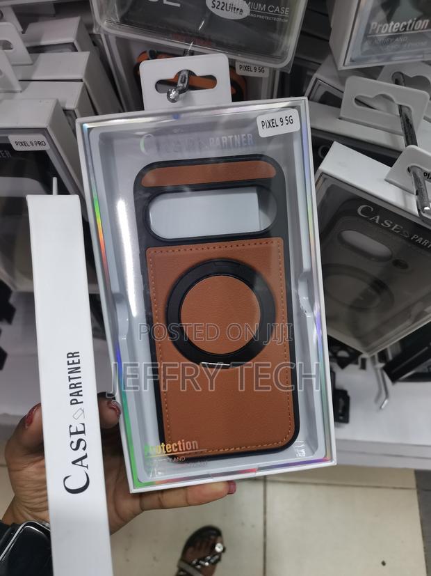 Lhnunp Google Pixel 9a Leather Back Case With Magsafe Invisible Stand - thumbnail 3