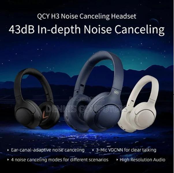 Qcy Qcy H3 Lite Wireless Noise Cancelling Headset , Black, White