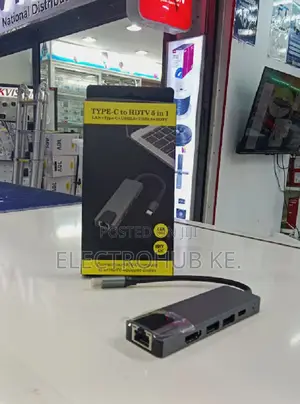 Compact Usb-c 5 In 1 Hub For Laptop - Hdmi Lan Usb 3.0