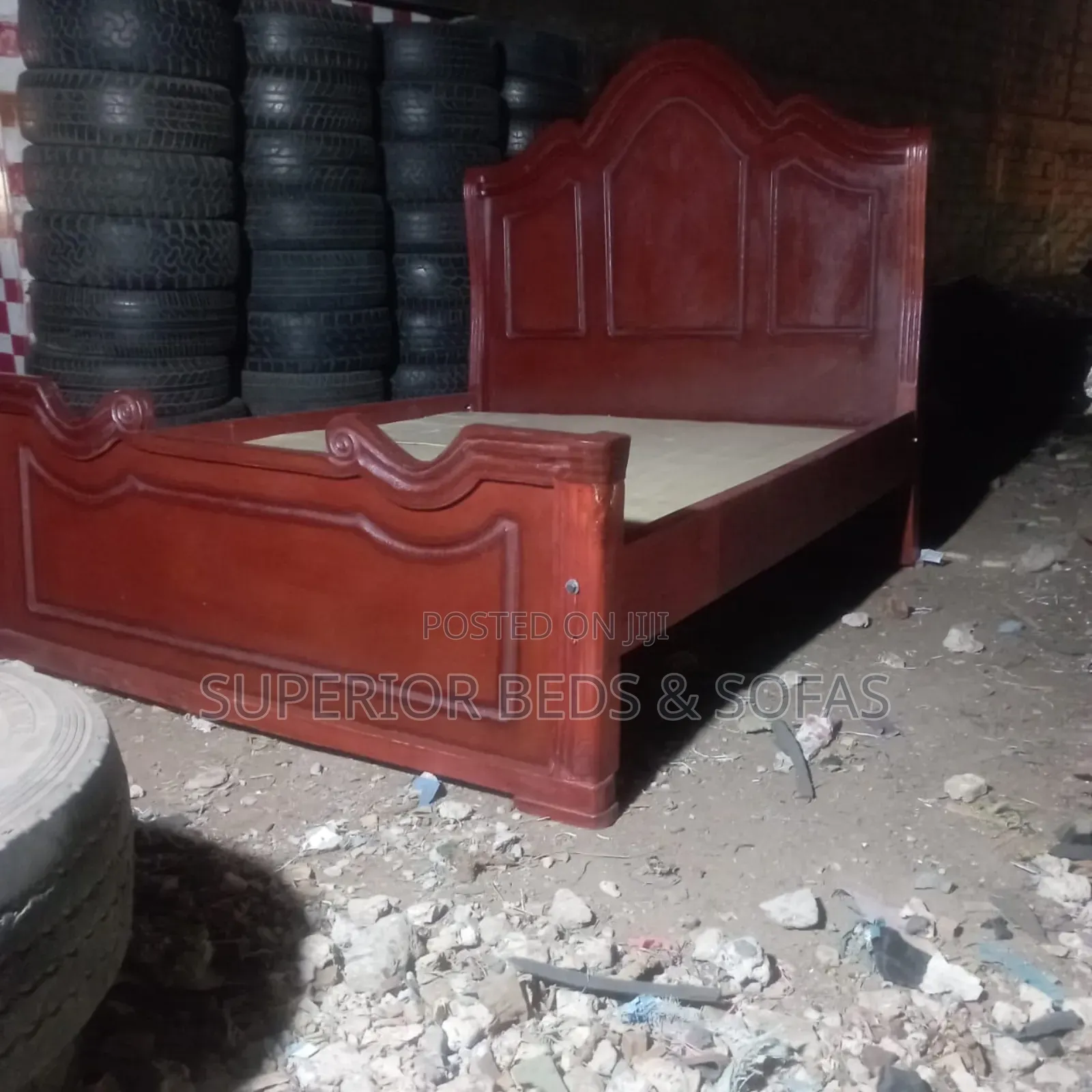 Elegant-Finish 5x6 Hardwood Bed