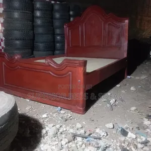 Elegant-Finish 5x6 Hardwood Bed