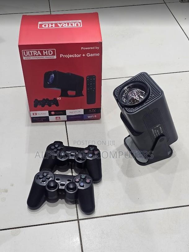 Android Smart Theater Projector With Built-in Games, Dual Controllers - main view