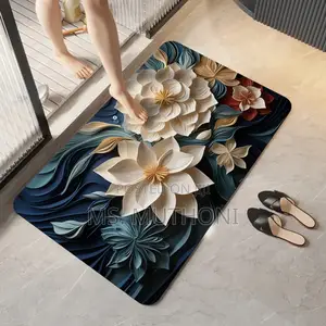 Soft Flower 3d Absorbent Bathroom Mat