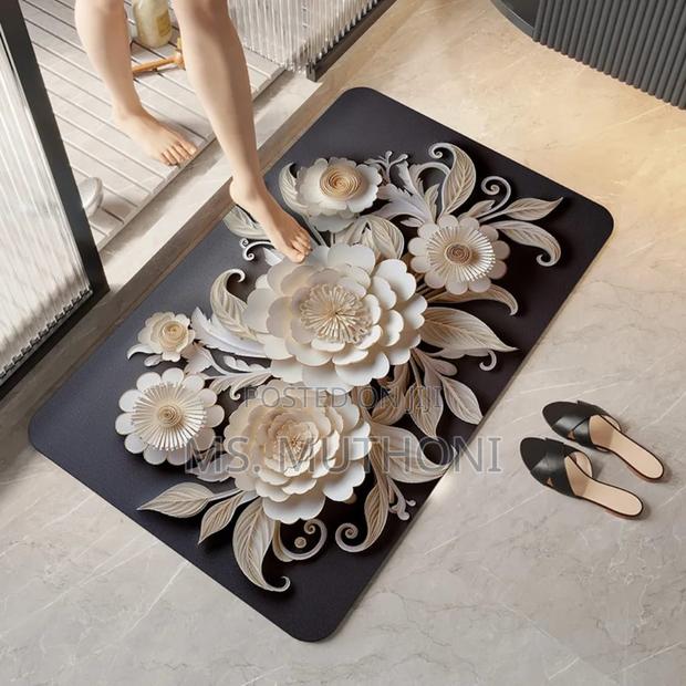 Soft Flower 3d Absorbent Bathroom Mat - thumbnail 4
