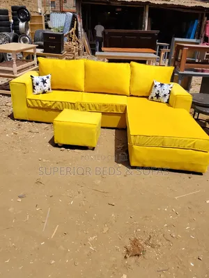 Mustard Yellow Modern Sectional 5-Seater Sofa