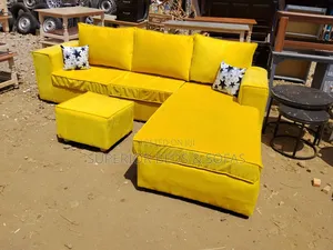 Mustard Yellow Modern Sectional 5-Seater Sofa