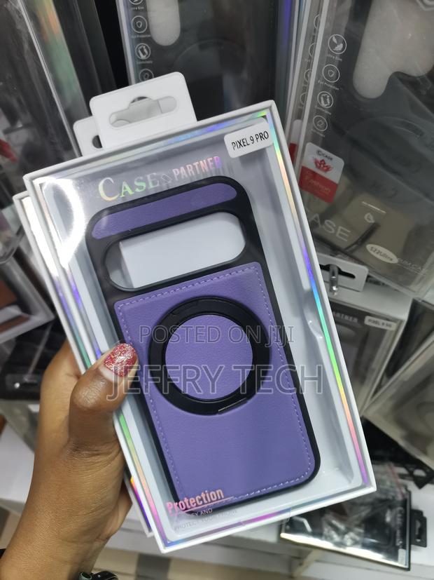 Ueqin Google Pixel 9 Pro Leather Back Case With Mag Invisible Stand - thumbnail 3