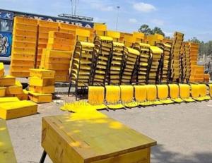 School Lockers Along With Chairs and Desks. - main view