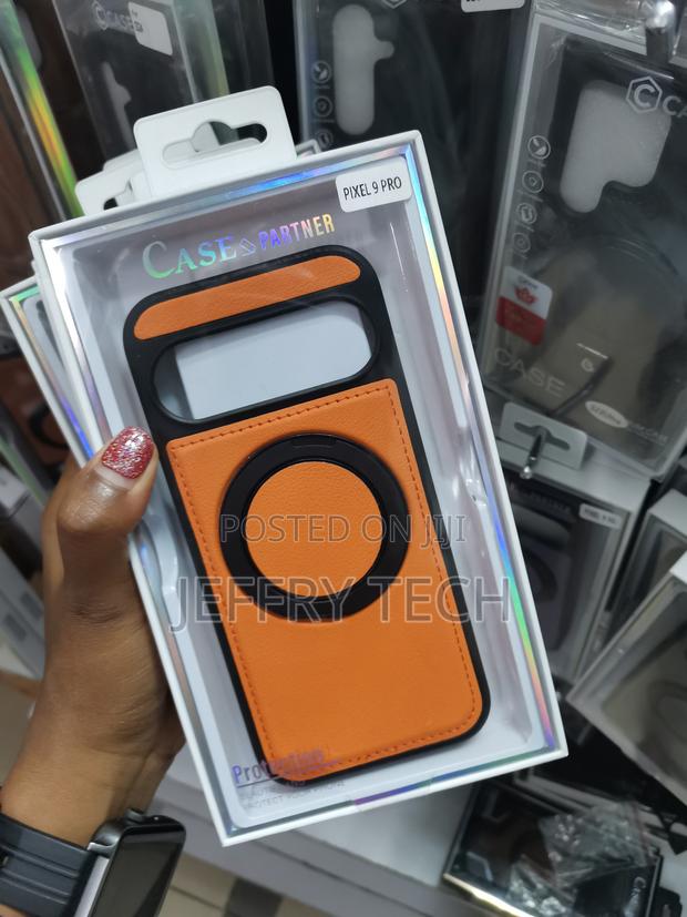 Azeca Google Pixel 9 Pro Magnetic Leather Case With Invisible Stand - thumbnail 3