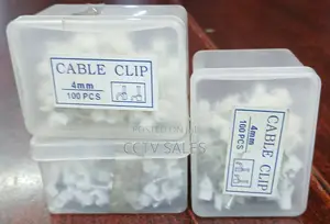 White Cable Clips 4mm
