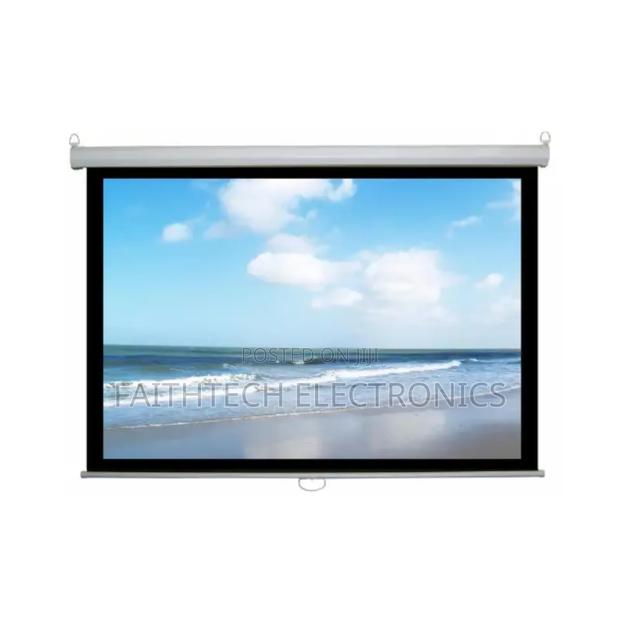 Ready-to-Install Manual Projector Screen - main view