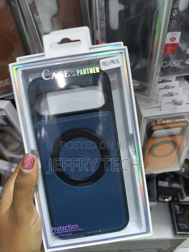 Mikay Google Pixel Pixel 9 Pro Xl Magnetic Leather Case ,Ring Stand - main view