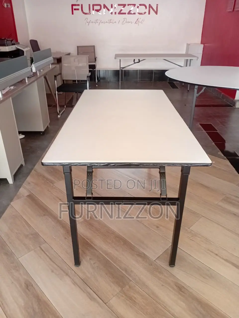 Heavy-Duty 1.8m Wooden Foldable Table With Steel Frame