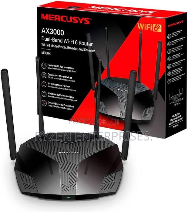 Mercusys Ax3000 Wireless Dual-band Wi-fi 6 Router - Tl-mr80x