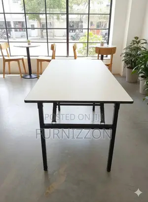 Multi-Purpose 1.8m Wooden Folding Table With Metal Frame