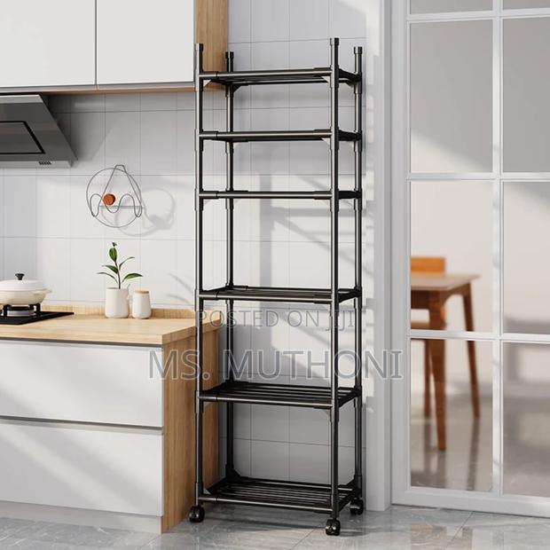 Multipurpose Kitchen Storage Rack With Wheels - thumbnail 4