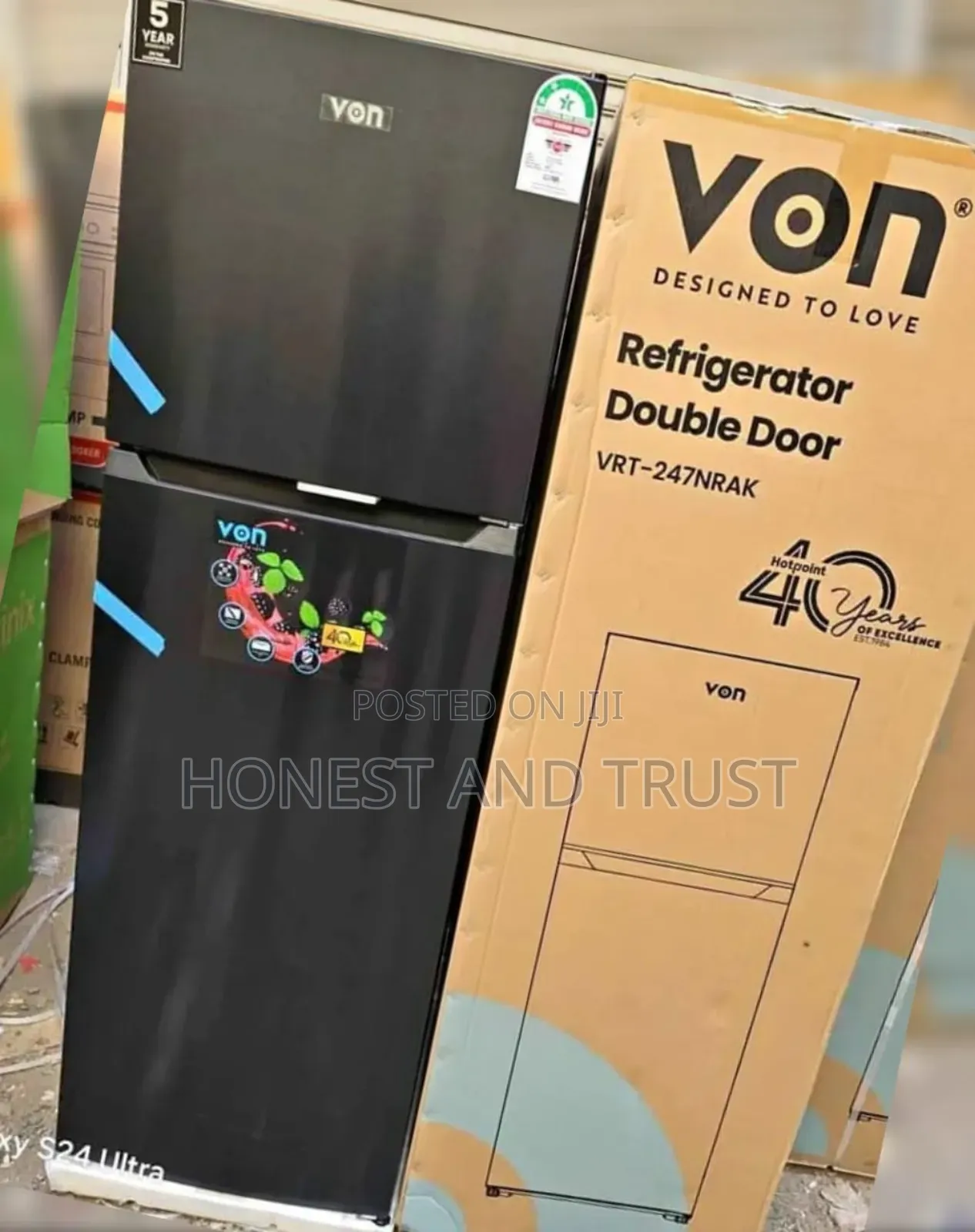 Double Door Von Fridge 247 Litres