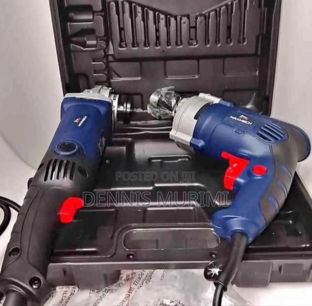 Maxmech Combo With Electric Drill and 4" Angle Grinder - main view