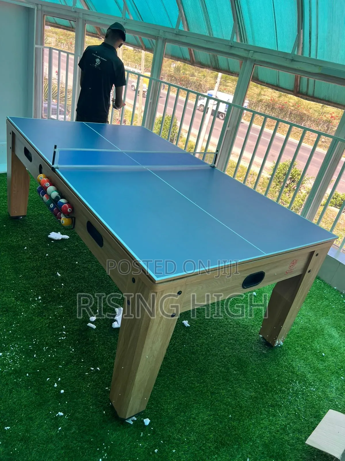  Pool Table Air Hockey Tennis Combo