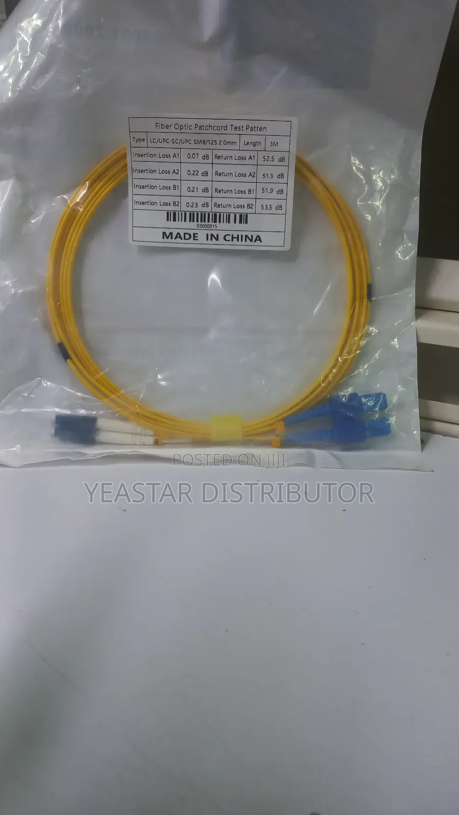 Fibre Optic Patchcord Lc/Upc_sc/Ups Sm 3 Meter Duplex