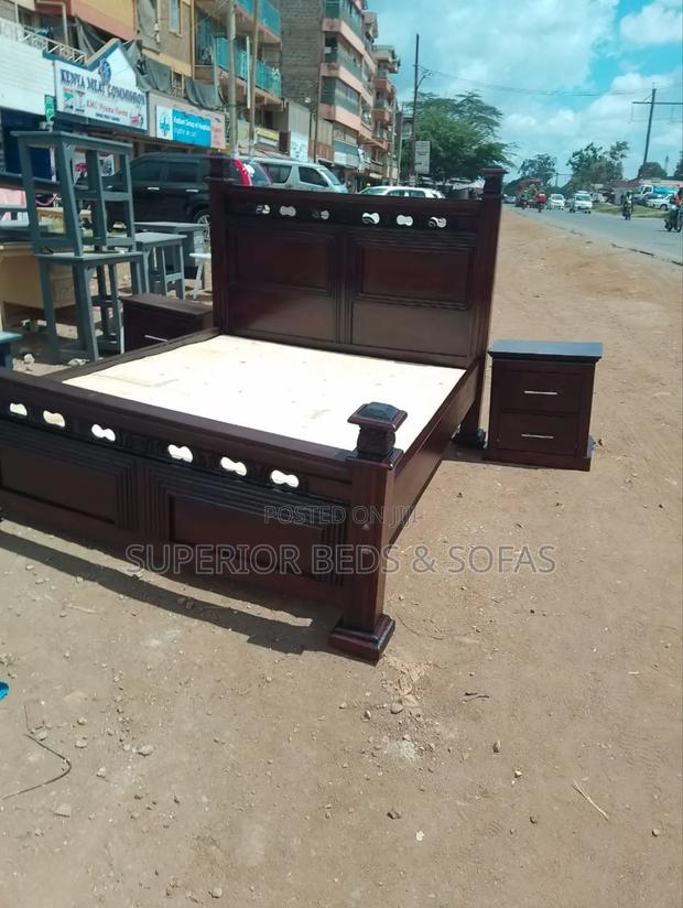 5x6 Hardwood Bed With Sideboxes on Flash Sale