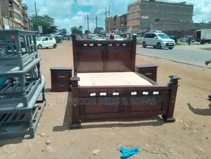 5x6 Hardwood Bed With Sideboxes on Flash Sale