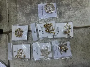 Gold and Silver Coated Brooches