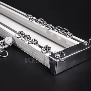 Support Straight Curtain Rails Double
