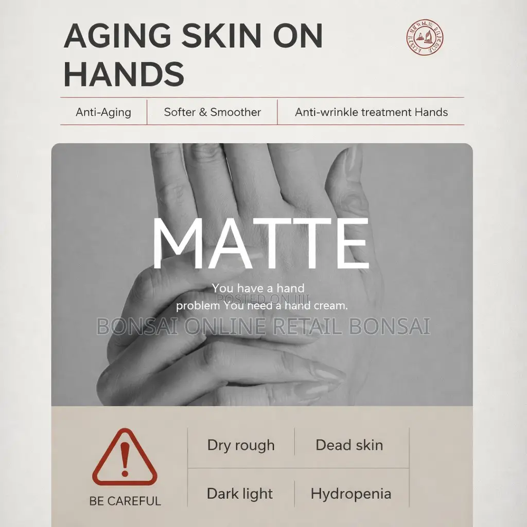 Retinol Hand Cream With Gold Collage, Anti-Aging Treatment for Hands