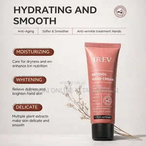 Retinol Hand Cream With Gold Collage, Anti-Aging Treatment for Hands