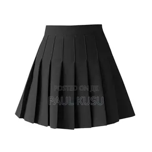 Stylish Black Pleated Tennis Skirt - Colours: Black White Navy Pink