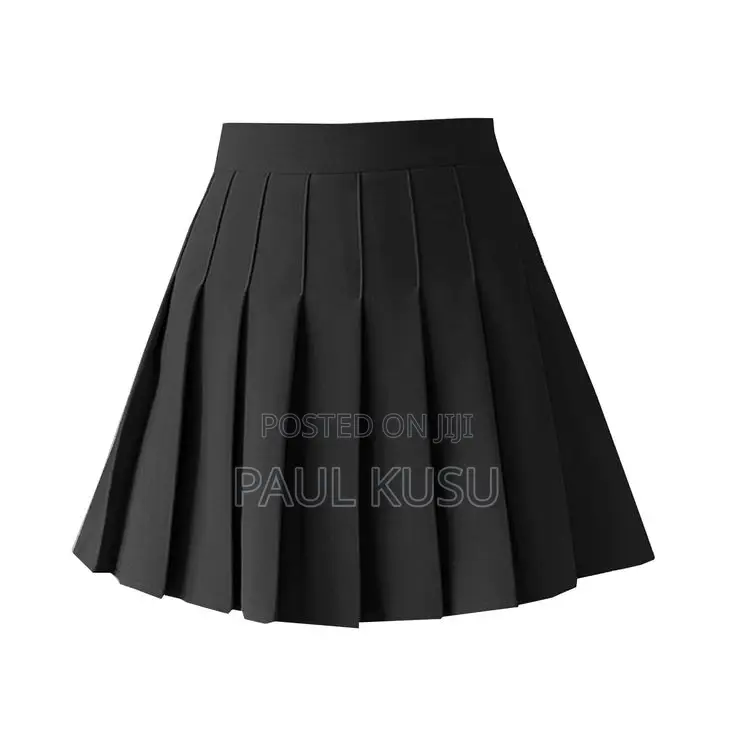 Stylish Black Pleated Tennis Skirt - Colours: Black White Navy Pink