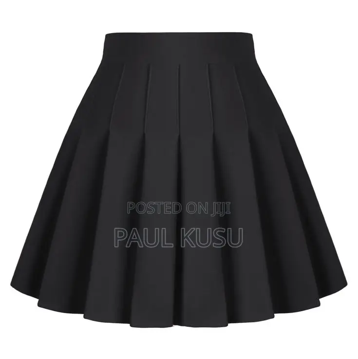 Stylish Black Pleated Tennis Skirt - Colours: Black White Navy Pink