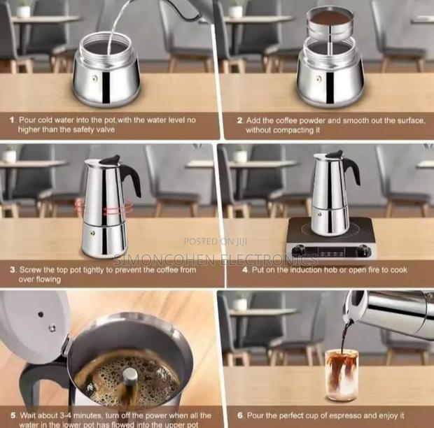 600ml Stainless Steel Coffee Pot - thumbnail 3
