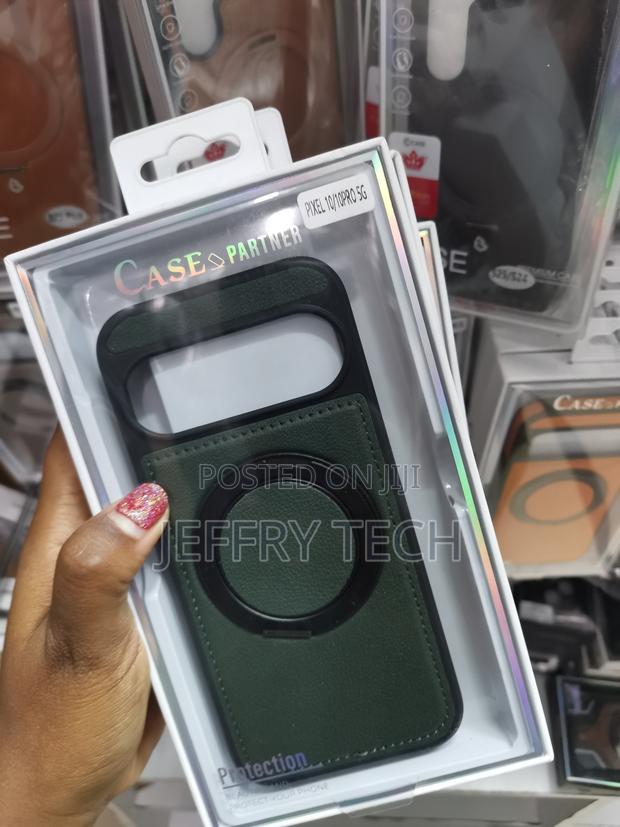 Mwaxe Google Pixel 10 /10 Pro Leather Back Case With Invisible Stand - thumbnail 3