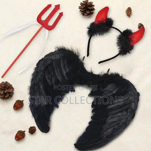 Small Black Angel Wing Set