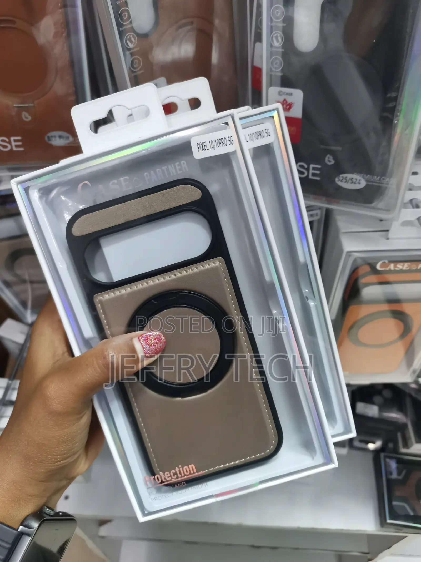 Assel Google Pixel 10 /10 Pro Leather Case With Invisible Stand