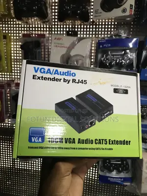 Vga Audio Extender Over Ethernet - 100m Range For Cctv Monitor Walls