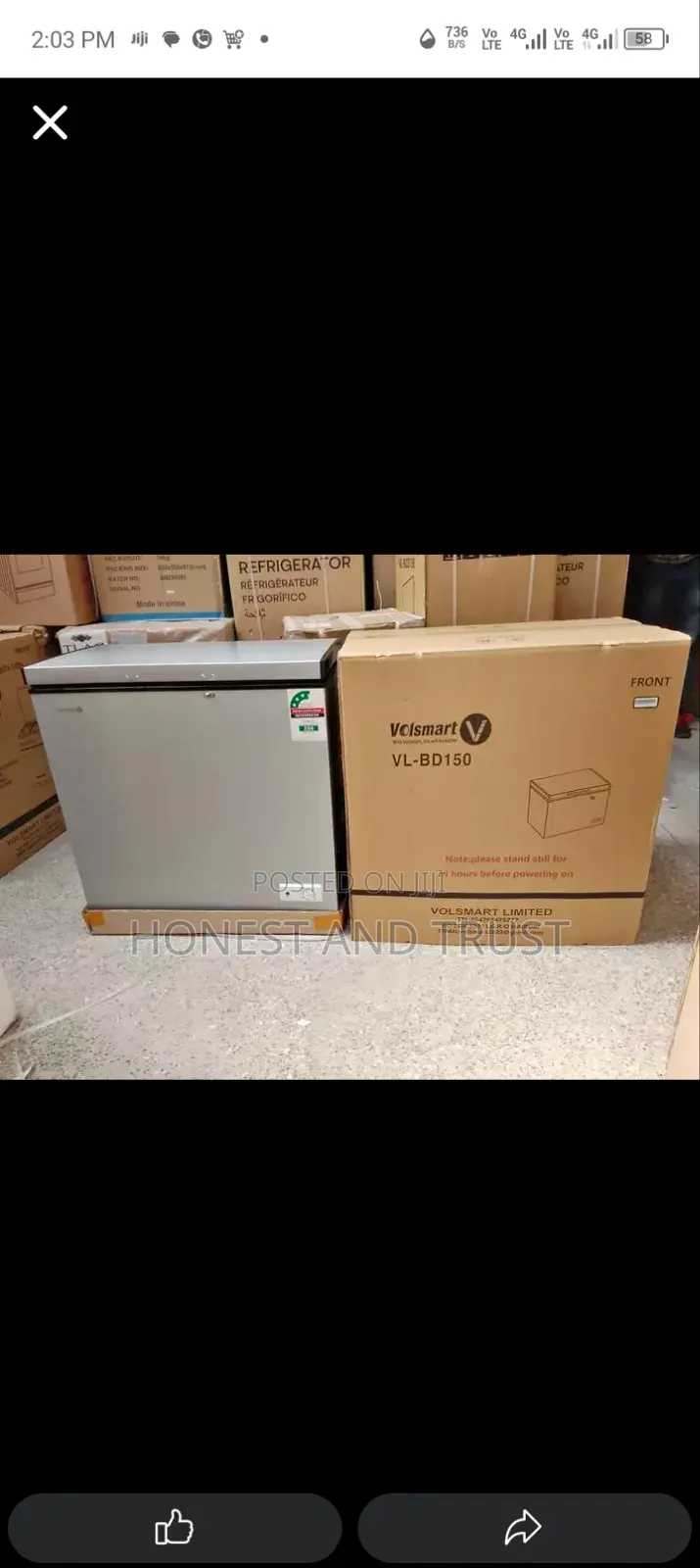 Vollsmart 150 Litres Freezer