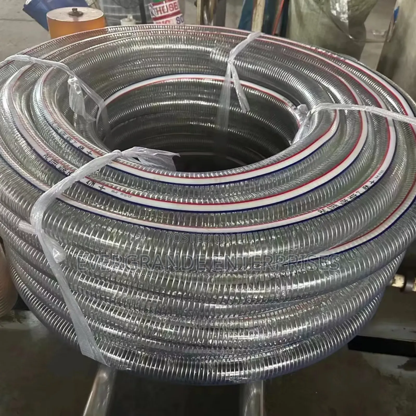 Heavy Duty Suction Pipe Clear Wired 4"*12