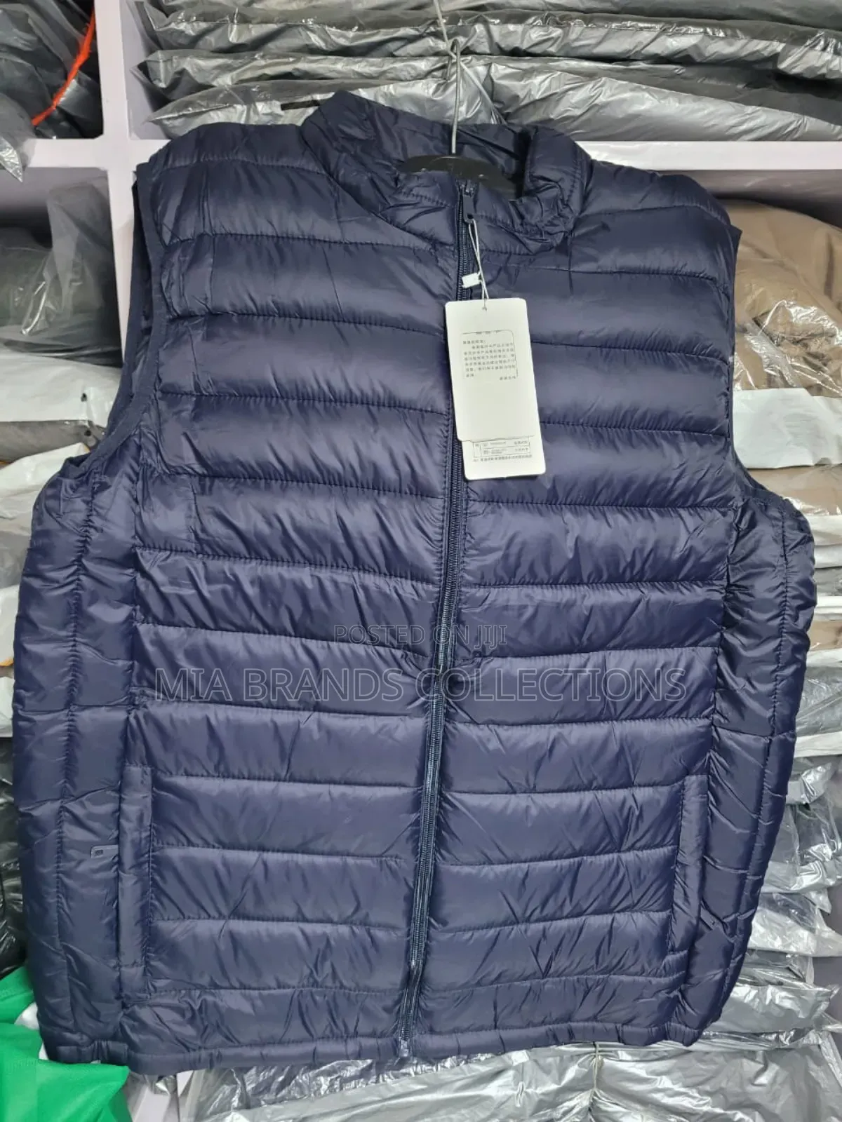 Navy Blue Puff Jackets