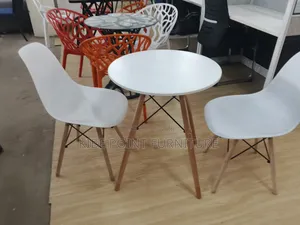 White Eames Chair and Table