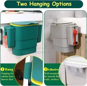 *Foldable Kitchen Hanging Dustbin With 2 Trash Bags Storage Cans