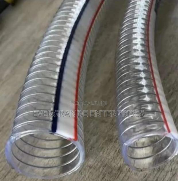 Heavy Duty Suction Pipe Clear Wired 4 Inches * 12 Metres Heavy Duty
