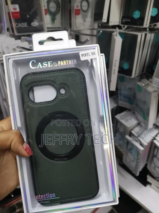 Cuvio Google Pixel 9a Leather Back Case With Invisible Stand - main view