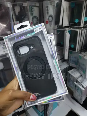 Qamako Google Pixel 9a Leather Back Case With Magnetic Invisible Stand