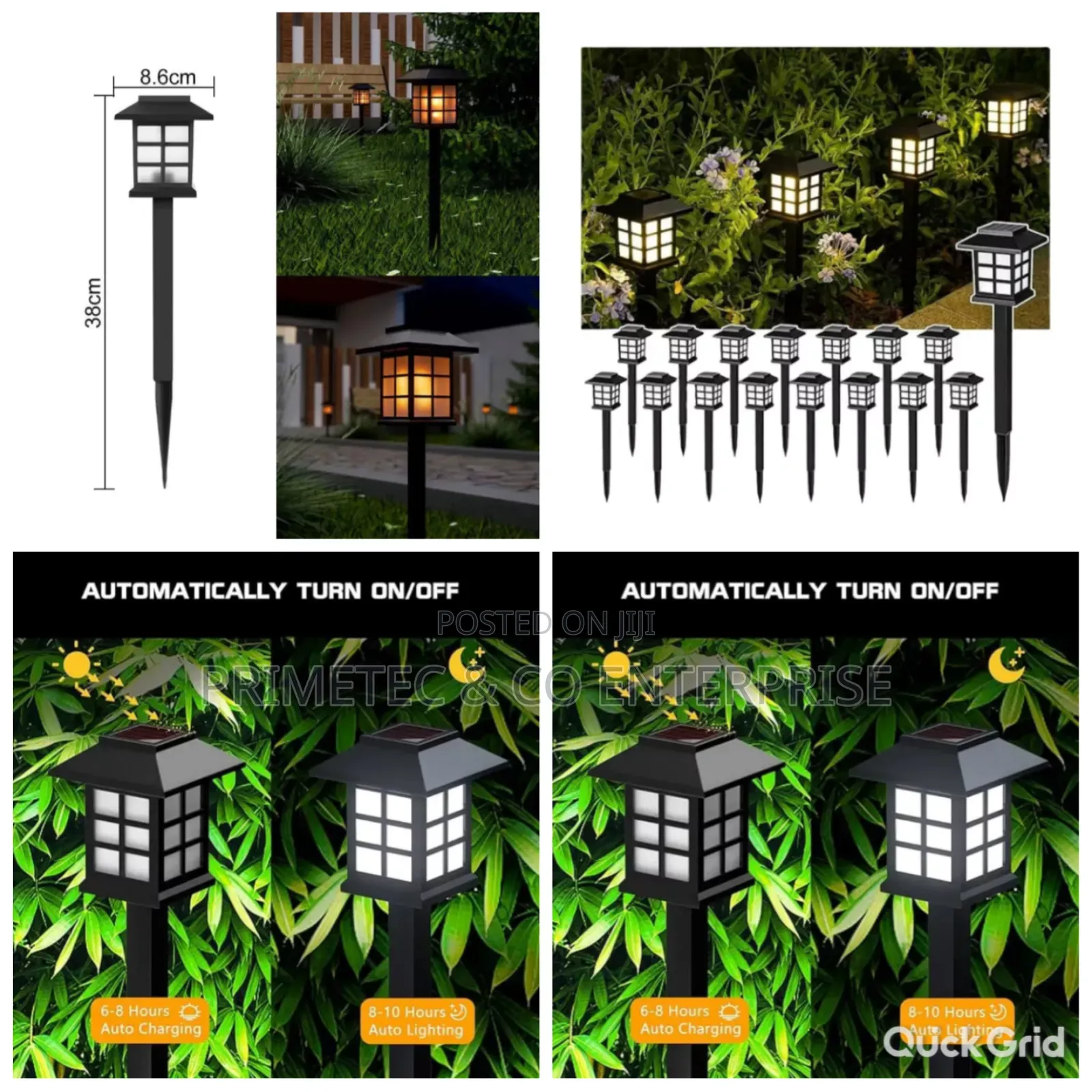 6pcs Waterproof Decorative Lawn Lamp Outdoor Solar Garden Lights