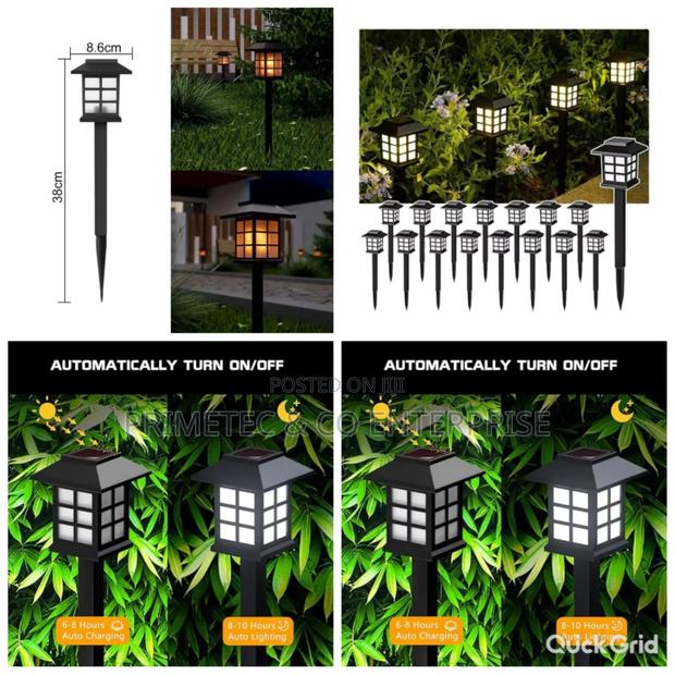 6pcs Waterproof Decorative Lawn Lamp Outdoor Solar Garden Lights