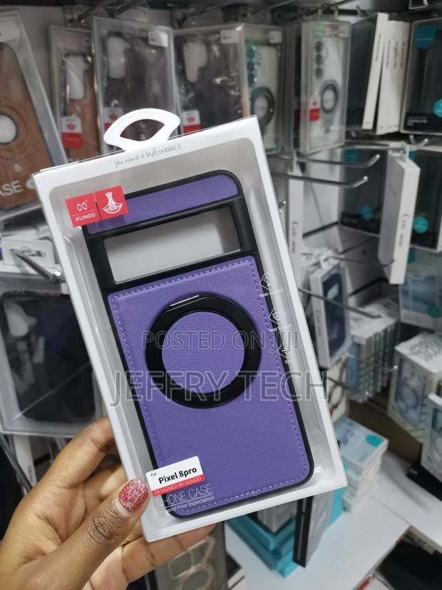 Mizara Leather Case for Google Pixel 8 Pro, Invisible Ring Stand Case - thumbnail 2